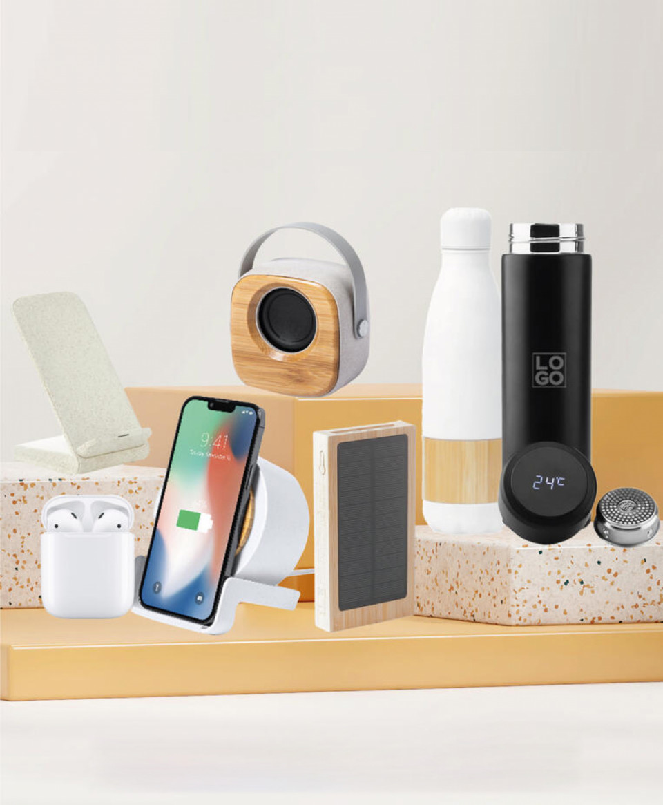 Gimel Stock Items - Wireless Charger, Bluetooth Speaker, Power Bank, Thermos, Earbuds